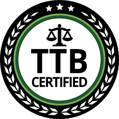 TTB Certified to perform analyses and testing